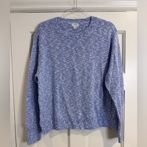 J. Crew Women's Light Blue Marled Crewneck Sweater